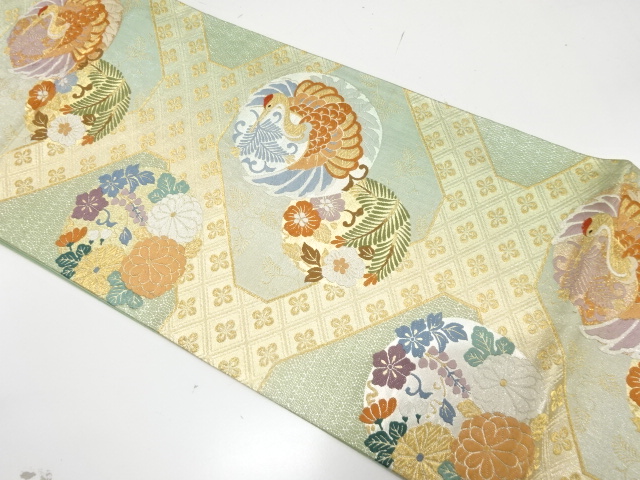 JAPANESE FUKURO OBI / WOVEN CRANE